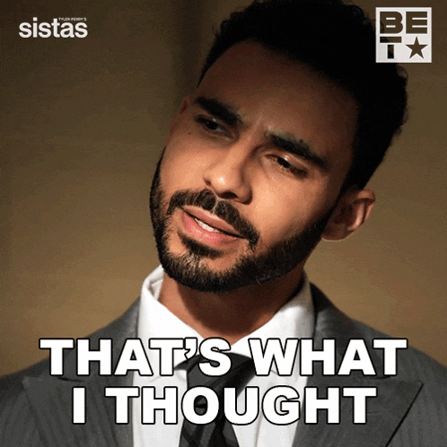 a man with a beard says " that 's what i thought "